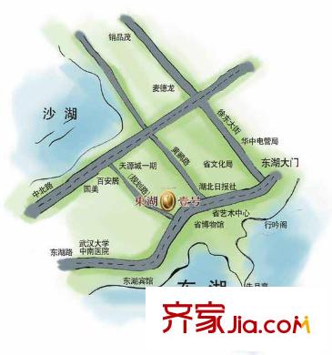 當(dāng)代東湖壹號交通圖