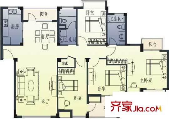 萬科城市花園 戶型圖