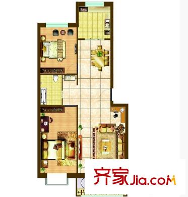 幸福里小區(qū)戶型圖2室2廳 2室2廳