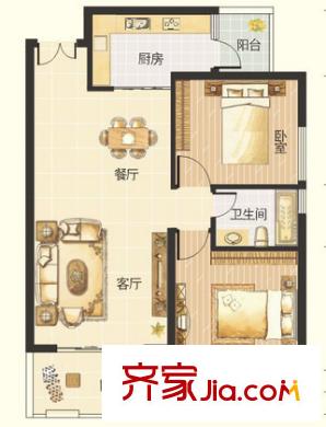 楚才小區(qū)戶型圖2室2廳 2室2廳