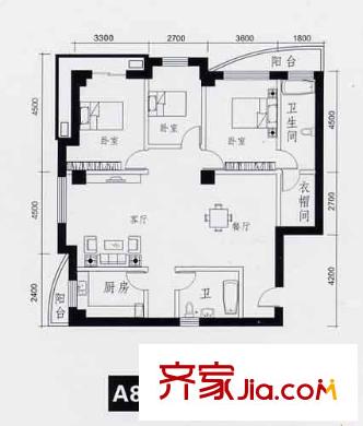 航天星苑 戶型圖