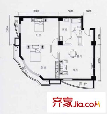 航天星苑 戶型圖