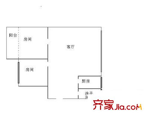 鳳凰山公寓 2室 戶型圖