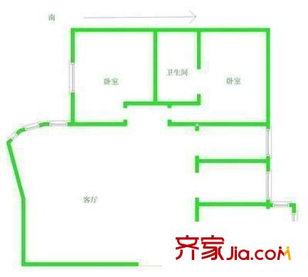 五洲大廈 3室 戶型圖