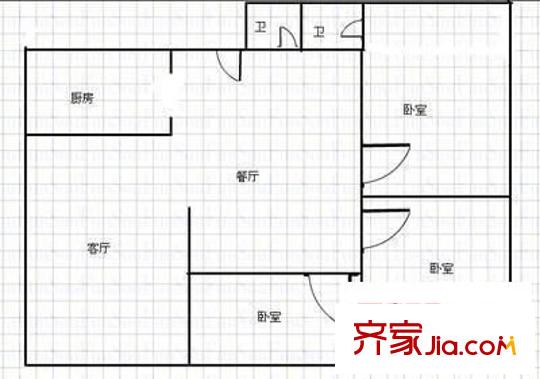 五洲大廈 3室 戶型圖