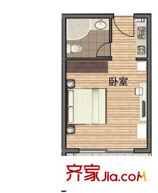 桂苑西村戶型圖1室1廳 1室1廳