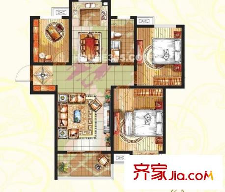 濱江苑二期 0室 戶型圖