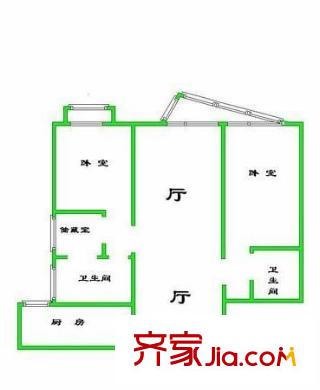 濱江苑二期 0室 戶型圖