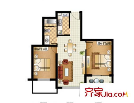 徐東四期公寓戶型圖2室2廳 2室2廳