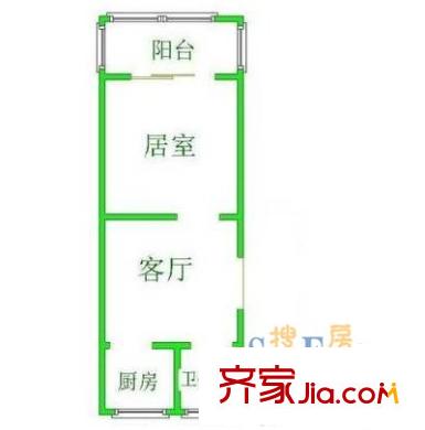 徐東四期公寓戶型圖徐東四期公寓 戶型圖 1室1廳1衛(wèi)1廚