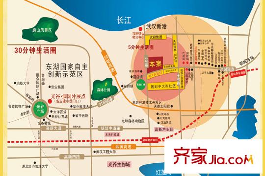 光谷潤(rùn)園交通區(qū)位圖