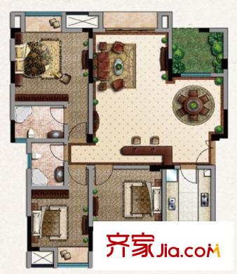 佳園小區(qū)戶型圖3室2廳 戶型圖 3室2廳2衛(wèi)1廚