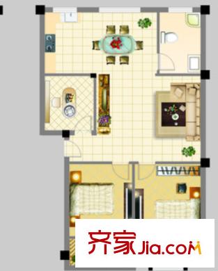 佳園小區(qū)戶型圖2室2廳 戶型圖 2室2廳1衛(wèi)1廚