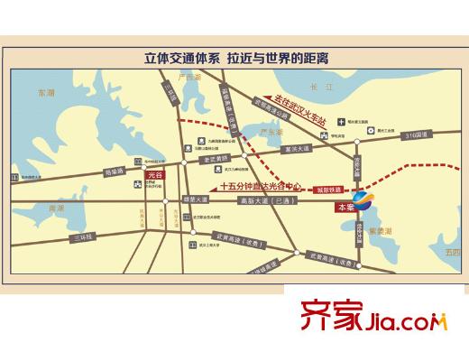 武漢錦繡香江交通圖