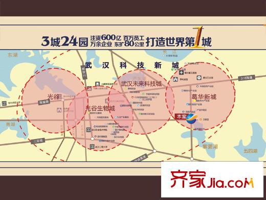 武漢錦繡香江交通圖