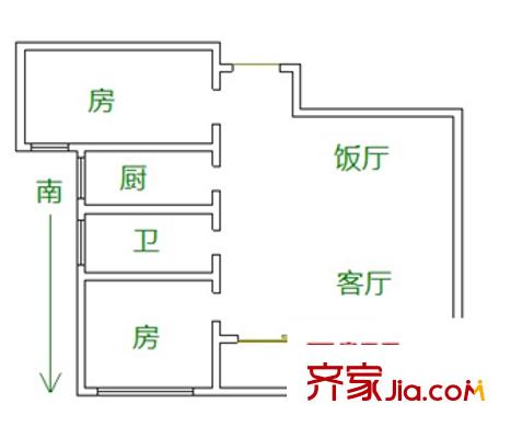 沈家灣花園小區(qū) 3室 戶型圖