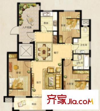 水岸畢家索戶型圖3室2廳 3室2廳