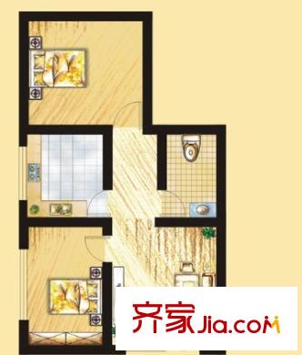 金色世家戶型圖2室2廳 2室2廳