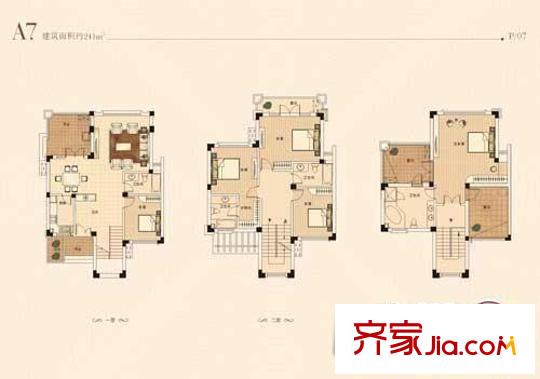 夢湖香郡（夢湖香郡三期） 1室 戶型圖