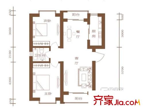  東民里2室 戶型圖