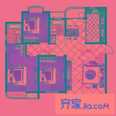 星橋苑 3室 戶型圖
