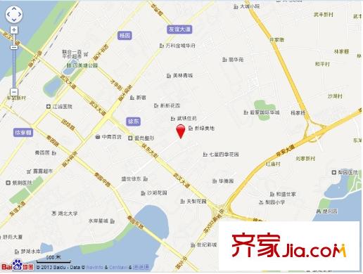 新世紀(jì)花園A區(qū)交通圖
