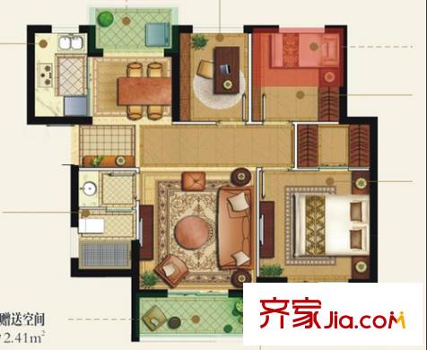 糧道街中醫(yī)院宿舍戶型圖2室2廳 戶型圖 2室2廳