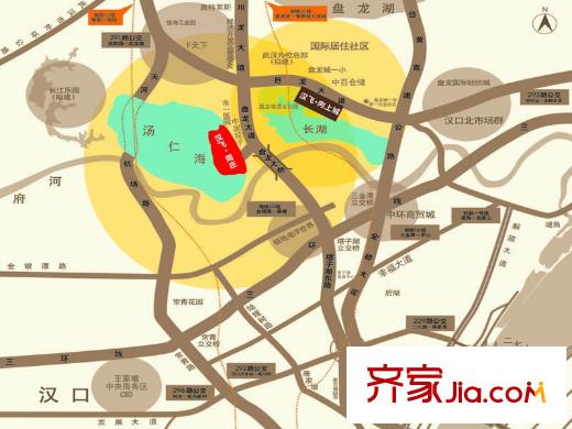 漢飛洋房印象區(qū)位圖