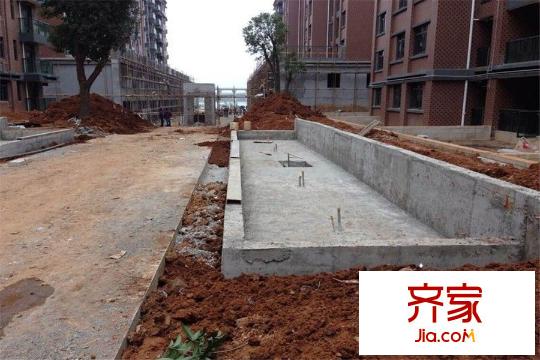 漢飛洋房印象四期公共設(shè)施工程進度圖（2015-03-15）