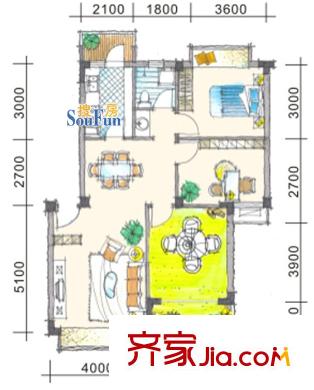 美聯(lián)公園前 戶型圖