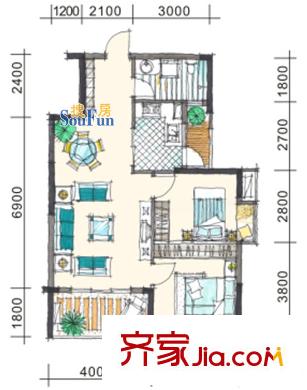 美聯(lián)公園前 戶型圖