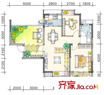 美聯(lián)公園前 戶型圖