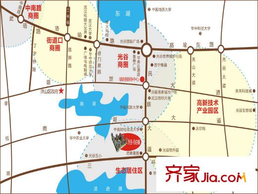 光谷自由城區(qū)位圖