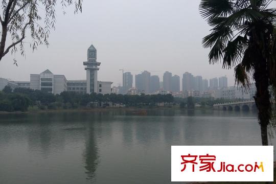光谷自由城周邊中南財(cái)經(jīng)政法大學(xué)水景