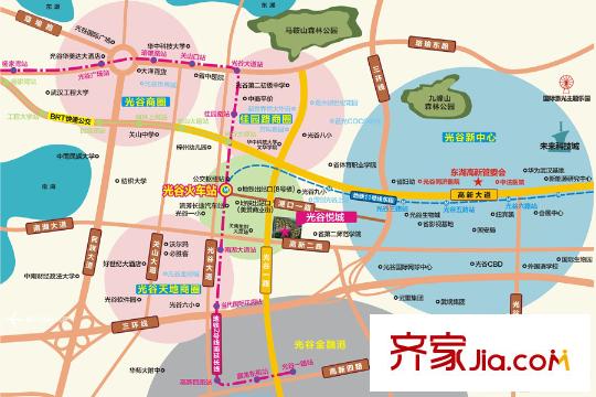 光谷悅城區(qū)位圖
