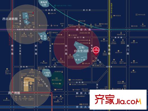 萬(wàn)科金域湖庭區(qū)位圖