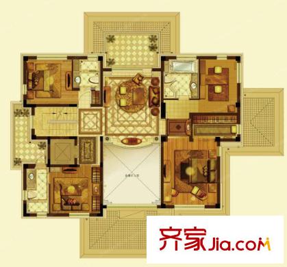 綠景花園戶型圖4室2廳 戶型圖 4室2廳