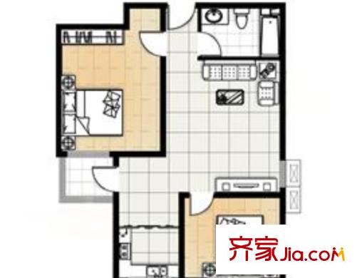 東方世家戶型圖2室2廳 2室2廳