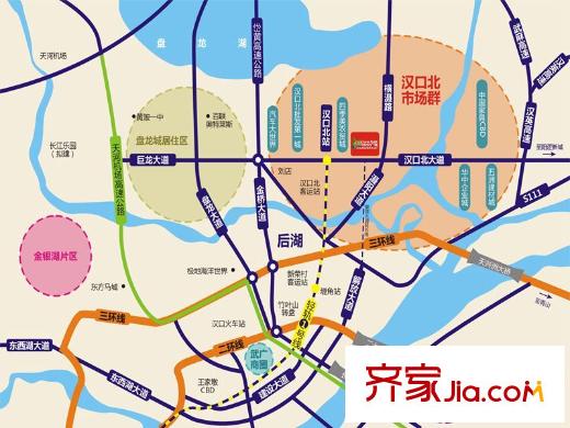 漢北廣場交通圖