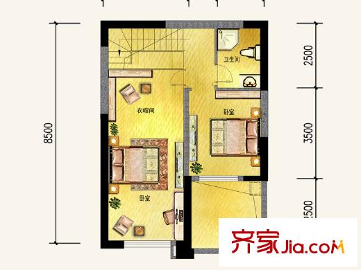 華潤置地橡樹灣三期3、6、7號樓92平復(fù)式2 3室2廳2衛(wèi)1廚