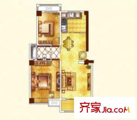 陽城景園戶型圖2室2廳 2室2廳