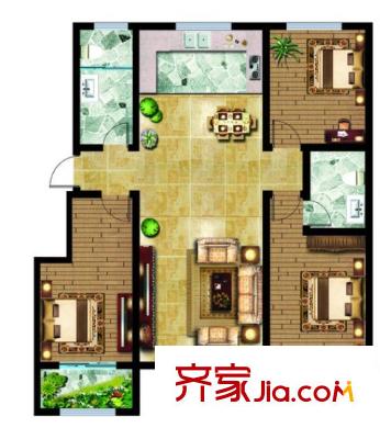 建信小區(qū)戶型圖3室2廳 3室2廳