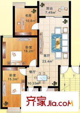 古田電信小區(qū)戶型圖3室2廳 3室2廳