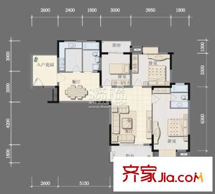 古田電信小區(qū)戶型圖電信小區(qū) 3室 戶型圖 3室2廳1衛(wèi)1廚
