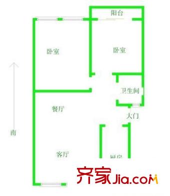 古田電信小區(qū)戶型圖電信小區(qū) 2室 戶型圖 2室2廳1衛(wèi)1廚