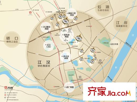 萬科漢口傳奇區(qū)位圖