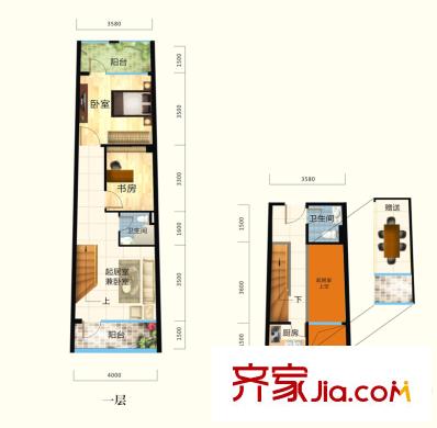 怡景江南x-1棟b戶型（售完） 2室2廳2衛(wèi)1廚