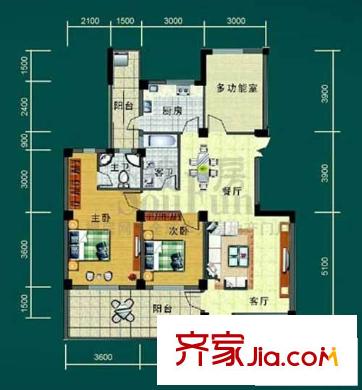 麗水康城戶型圖D3 3室2廳2衛(wèi)