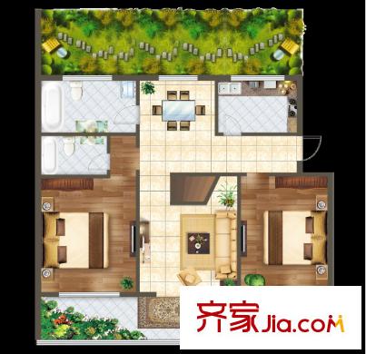 君悅尚品戶型圖2室2廳 戶型圖 2室2廳2衛(wèi)1廚