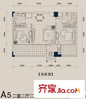 黃埔東宮戶型圖2室2廳 戶型圖 2室2廳